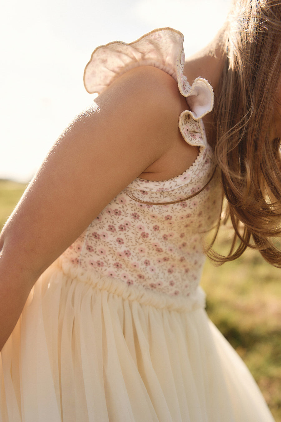 Katie Tutu Dress - Emmy Natural Childrens Dress from Jamie Kay NZ