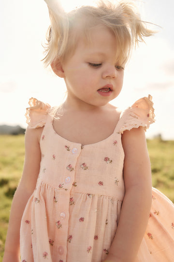 Organic Cotton Muslin Cassie Top - Meredith Morganite Childrens Top from Jamie Kay NZ