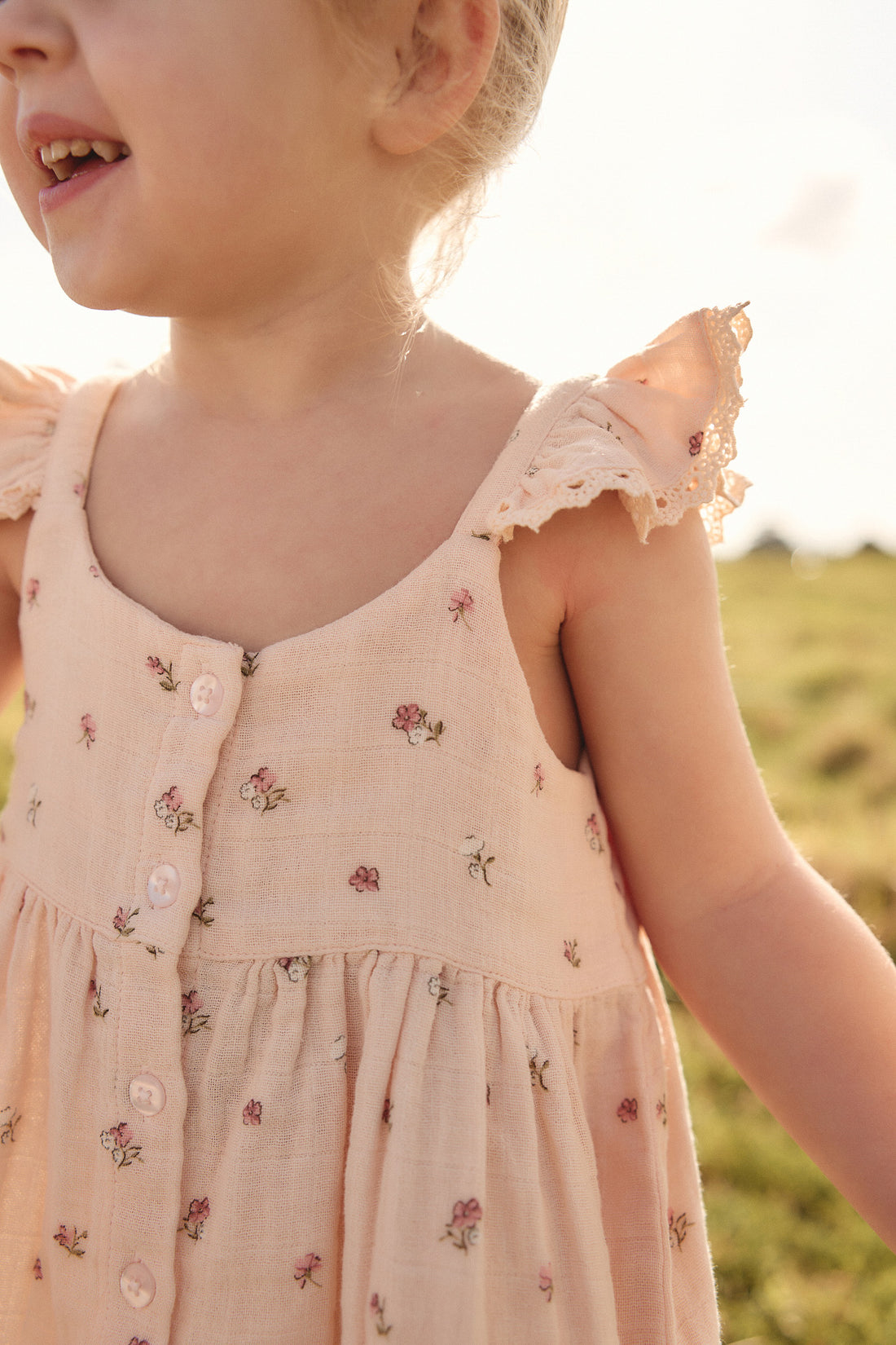 Organic Cotton Muslin Cassie Top - Meredith Morganite Childrens Top from Jamie Kay NZ