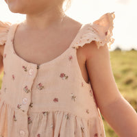 Organic Cotton Muslin Cassie Top - Meredith Morganite Childrens Top from Jamie Kay NZ