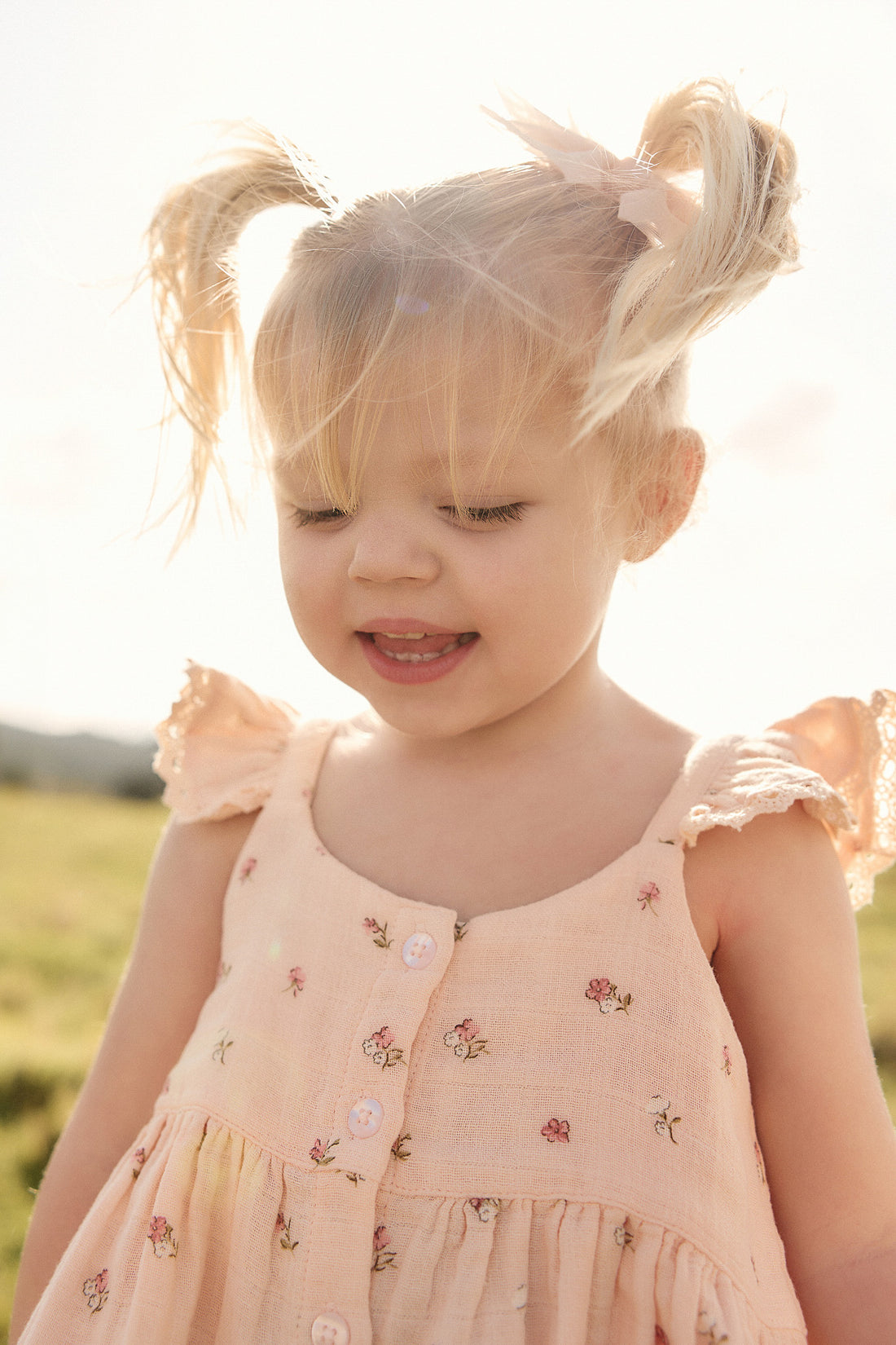 Organic Cotton Muslin Cassie Top - Meredith Morganite Childrens Top from Jamie Kay NZ