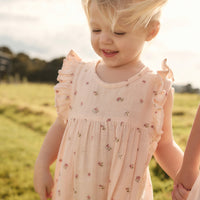 Organic Cotton Muslin Sadie Romper - Meredith Morganite Childrens Romper from Jamie Kay NZ