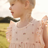 Organic Cotton Muslin Sadie Romper - Meredith Morganite Childrens Romper from Jamie Kay NZ