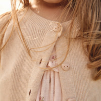 Noelle Cardigan - Oatmeal Marle Childrens Cardigan from Jamie Kay NZ