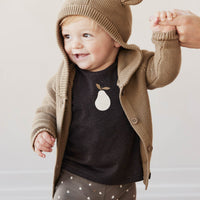 Pima Cotton Arnold Long Sleeve Top - Dark Chocolate Childrens Top from Jamie Kay NZ