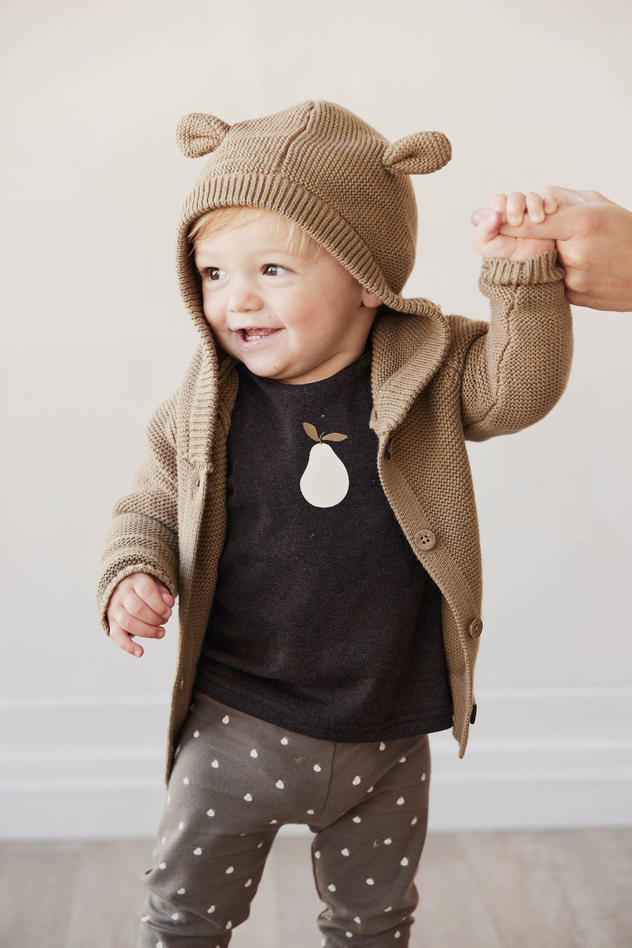 Pima Cotton Arnold Long Sleeve Top - Dark Chocolate Childrens Top from Jamie Kay NZ