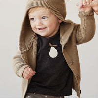 Pima Cotton Arnold Long Sleeve Top - Dark Chocolate Childrens Top from Jamie Kay NZ