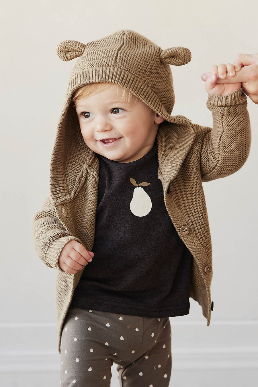 Pima Cotton Arnold Long Sleeve Top - Dark Chocolate Childrens Top from Jamie Kay NZ