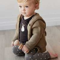 Pima Cotton Arnold Long Sleeve Top - Dark Chocolate Childrens Top from Jamie Kay NZ