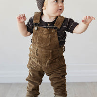 Pima Cotton Jason Tee - Easy Stripe Dark Chocolate/Woodsmoke Childrens Top from Jamie Kay NZ