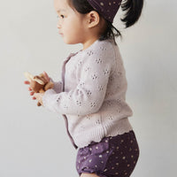 Organic Cotton Frill Bloomer - Goldie Huckleberry Sparse Childrens Bloomer from Jamie Kay NZ