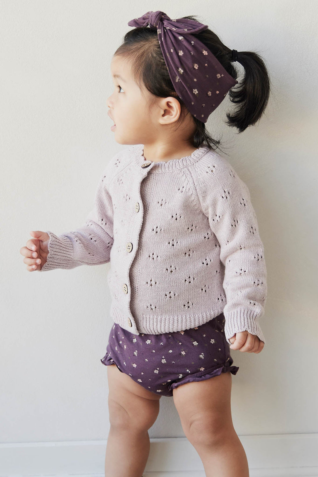 Organic Cotton Frill Bloomer - Goldie Huckleberry Sparse Childrens Bloomer from Jamie Kay NZ