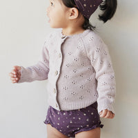 Organic Cotton Frill Bloomer - Goldie Huckleberry Sparse Childrens Bloomer from Jamie Kay NZ