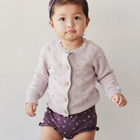 Organic Cotton Frill Bloomer - Goldie Huckleberry Sparse Childrens Bloomer from Jamie Kay NZ