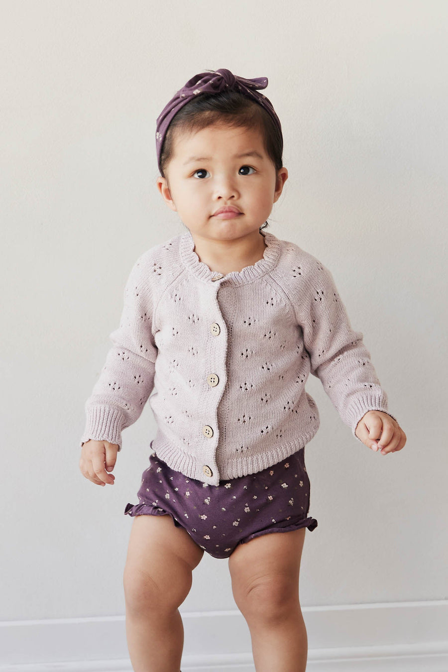 Organic Cotton Frill Bloomer - Goldie Huckleberry Sparse Childrens Bloomer from Jamie Kay NZ