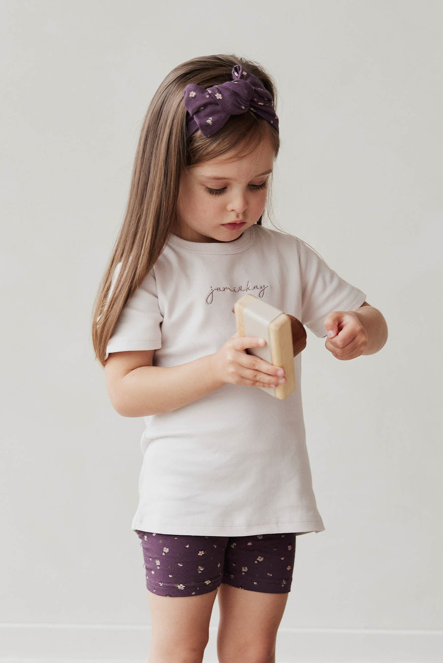 Organic Cotton Everyday Bike Short - Goldie Huckleberry Sparse Childrens Short from Jamie Kay NZ