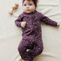 Organic Cotton Melanie Onepiece - Goldie Huckleberry Sparse Childrens Onepiece from Jamie Kay NZ