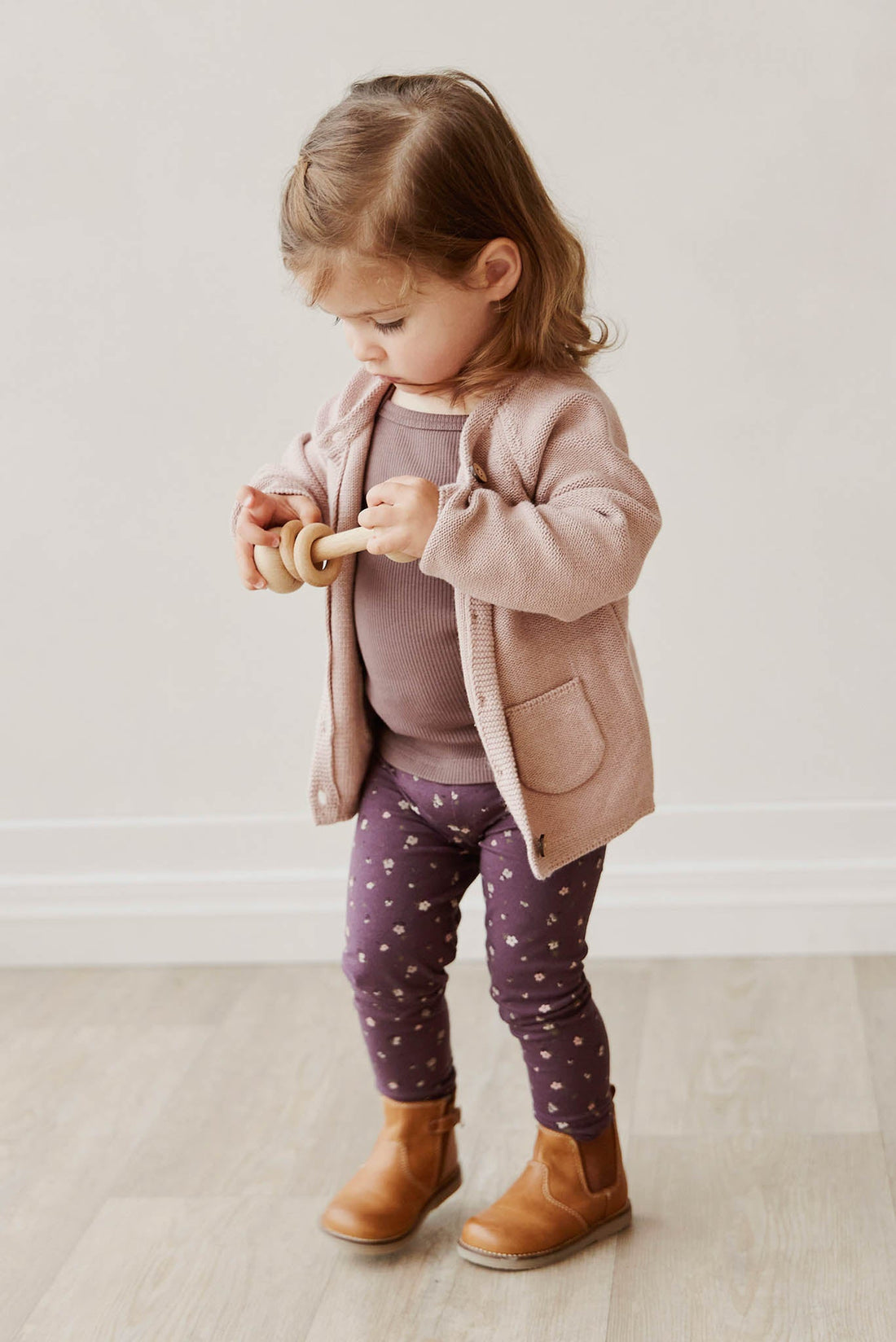 Organic Cotton Legging - Goldie Huckleberry Sparse Childrens Legging from Jamie Kay NZ