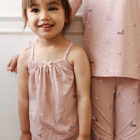 Organic Cotton Atlas Long Sleeve Set - Swans Picnic Childrens Pyjama from Jamie Kay NZ
