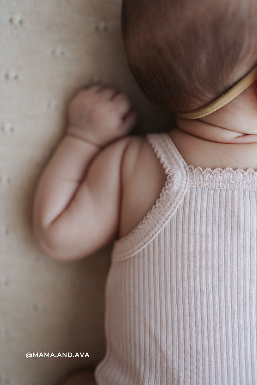 Organic Cotton Modal Singlet Bodysuit - Dainty Pink Childrens Bodysuit from Jamie Kay NZ