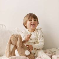 Organic Cotton Fine Rib Ellison Long Sleeve Pyjama Set - Clover Fields Childrens Pyjama from Jamie Kay NZ