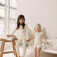 Organic Cotton Fine Rib Ellison Long Sleeve Pyjama Set - Little Fawn Childrens Pyjama from Jamie Kay NZ