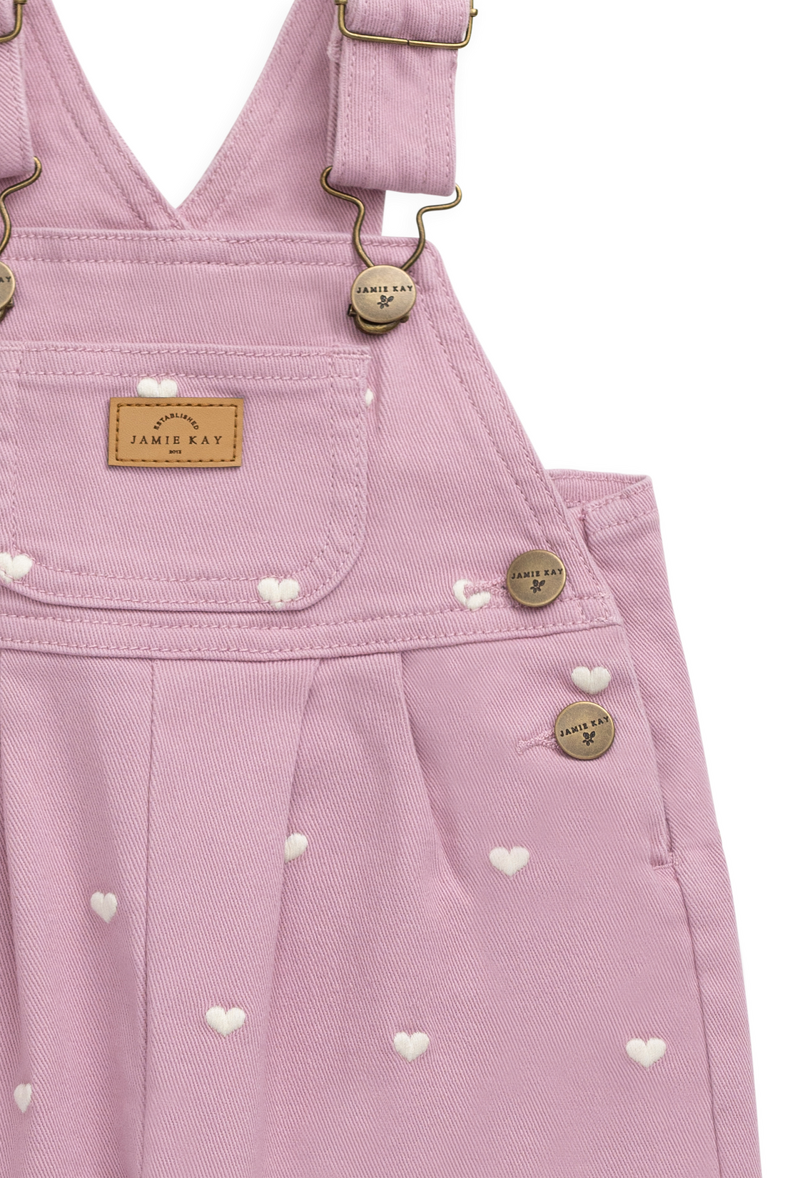 Blair Overall - Petite Heart Orchid Childrens Overall from Jamie Kay NZ
