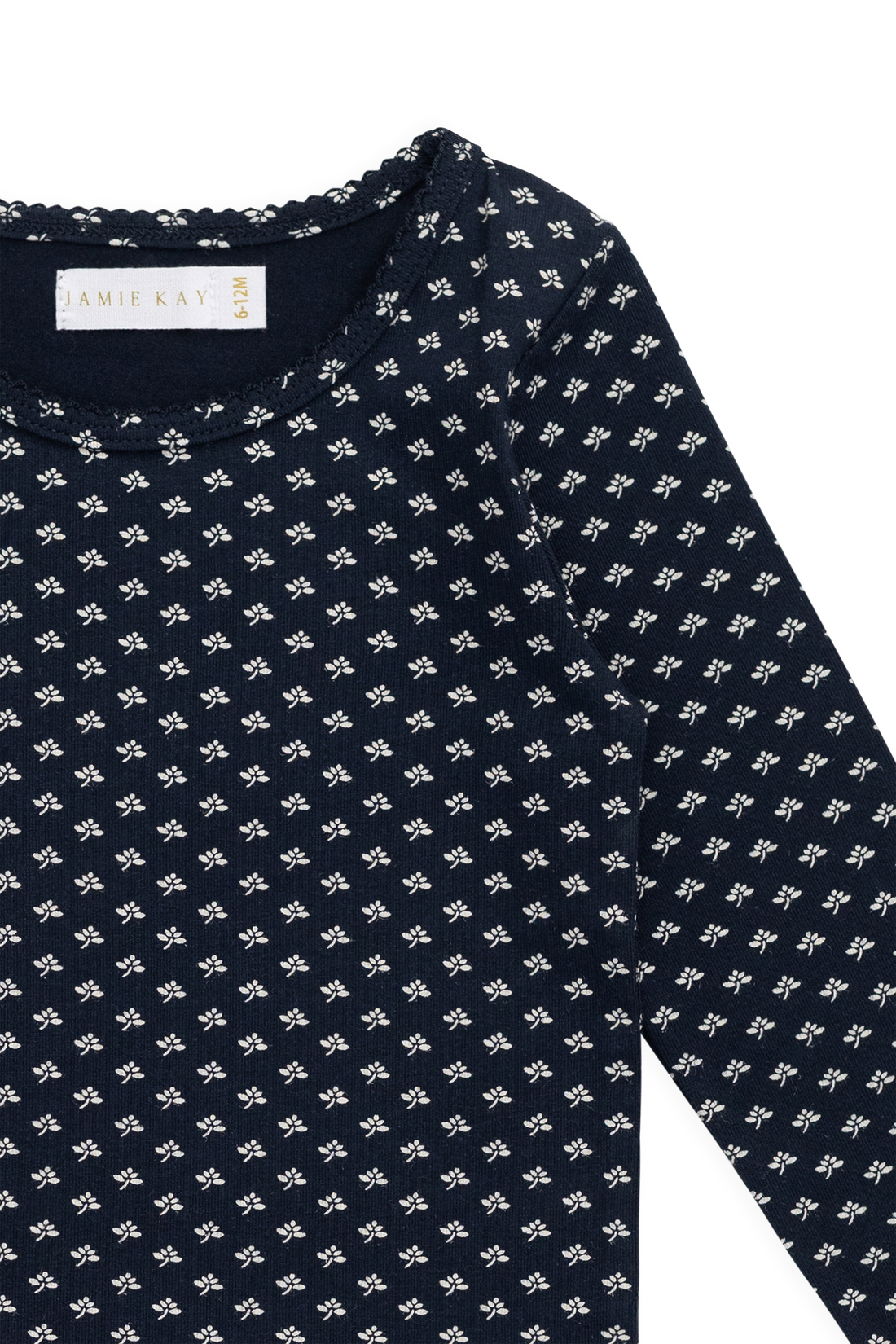 Organic Cotton Long Sleeve Top - Lisa Petite Indigo Childrens Top from Jamie Kay NZ