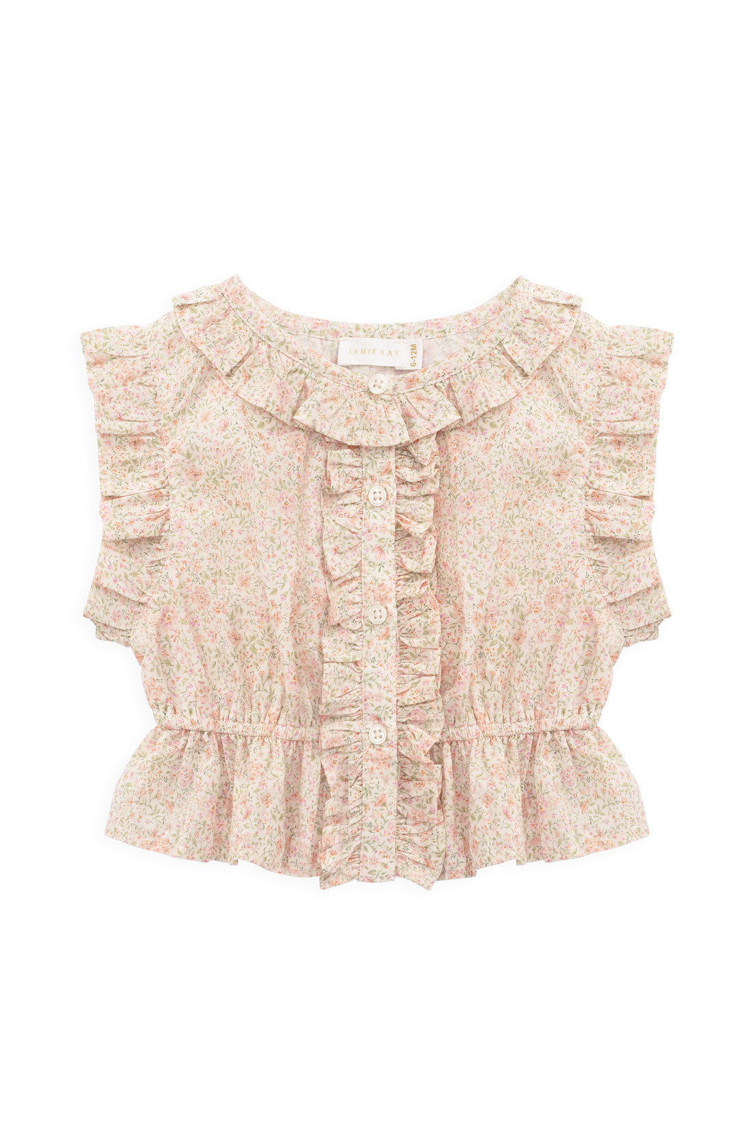 Organic Cotton Calianna Top - Flora Pink Childrens Top from Jamie Kay NZ