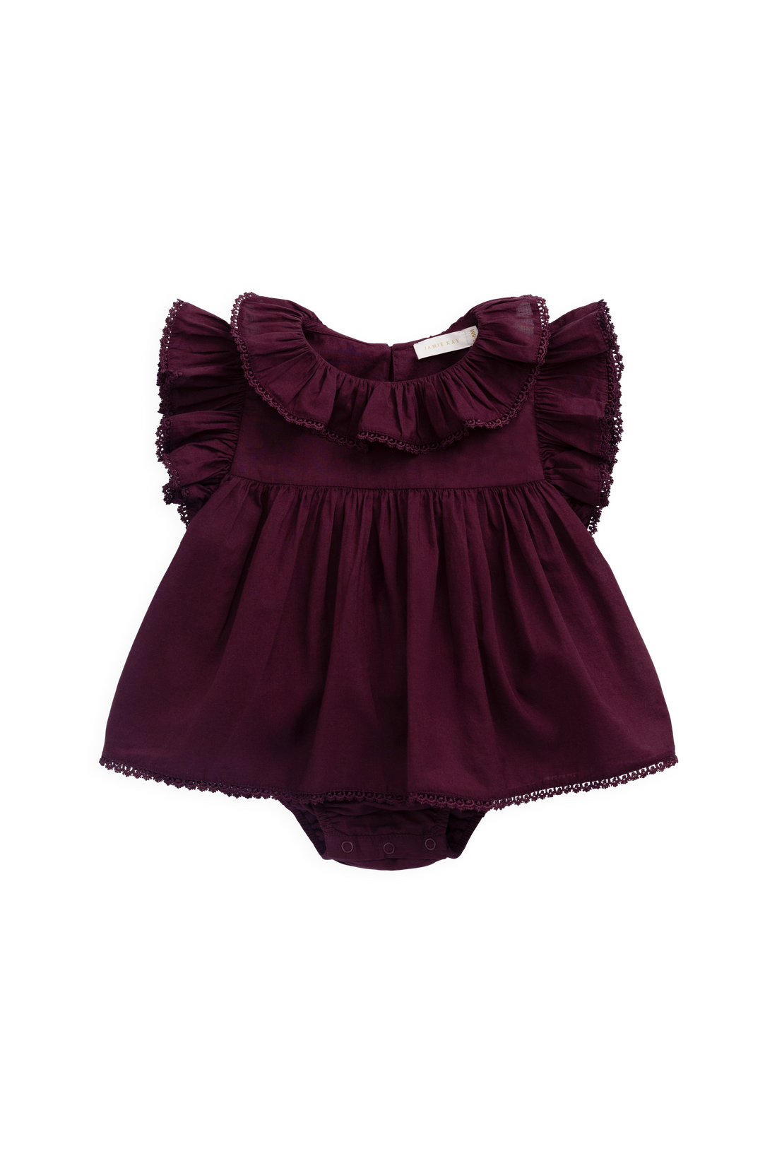 Organic Cotton Frannie Playsuit - Fig Childrens Playsuit from Jamie Kay NZ