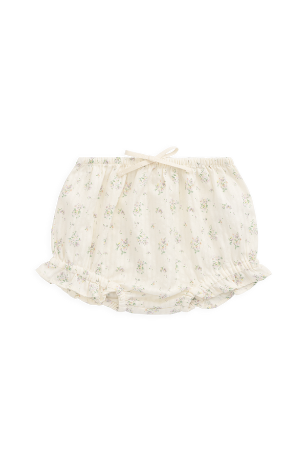 Organic Cotton Frill Bloomer - Justine Orchid Childrens Bloomer from Jamie Kay NZ