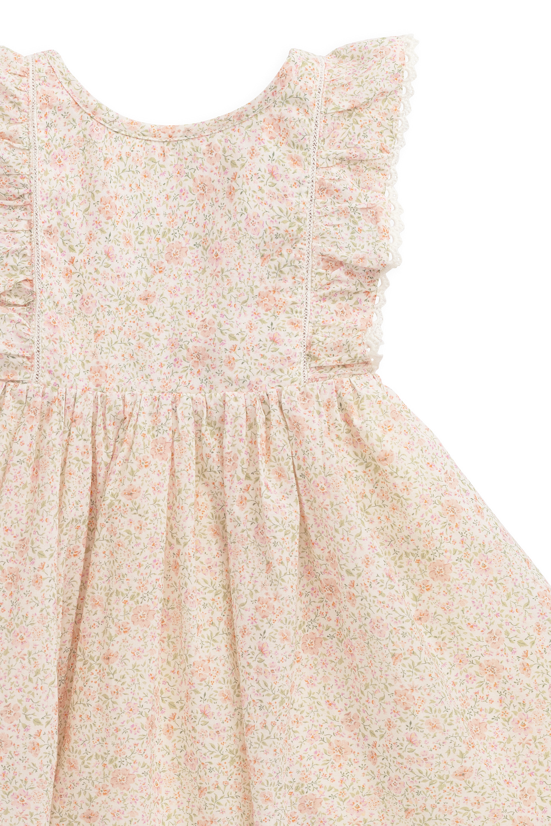 Organic Cotton Helene Dress - Flora Pink Childrens Dress from Jamie Kay NZ