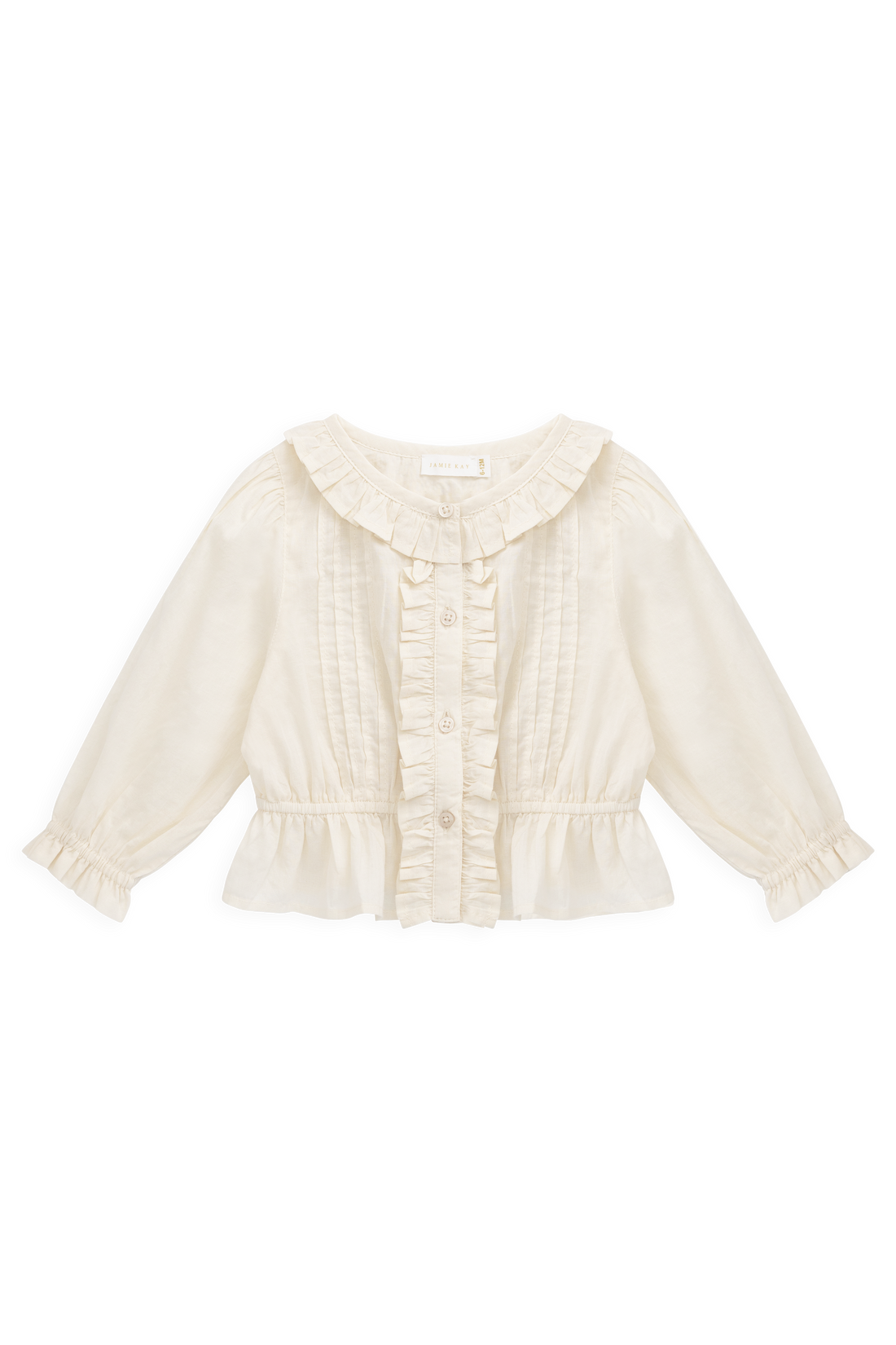 Organic Cotton Maylah Blouse - Vanilla Childrens Top from Jamie Kay NZ