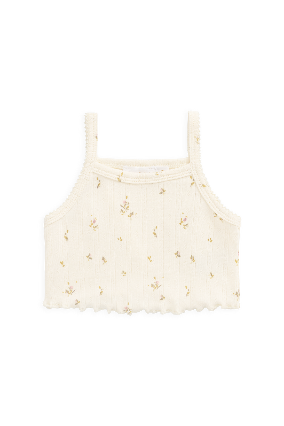 Organic Cotton Pointelle Bebe Singlet - Dina Antique Childrens Singlet from Jamie Kay NZ