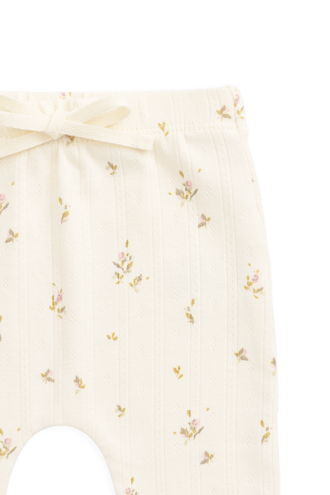 Organic Cotton Pointelle Footed Pant - Dina Antique Childrens Pant from Jamie Kay NZ