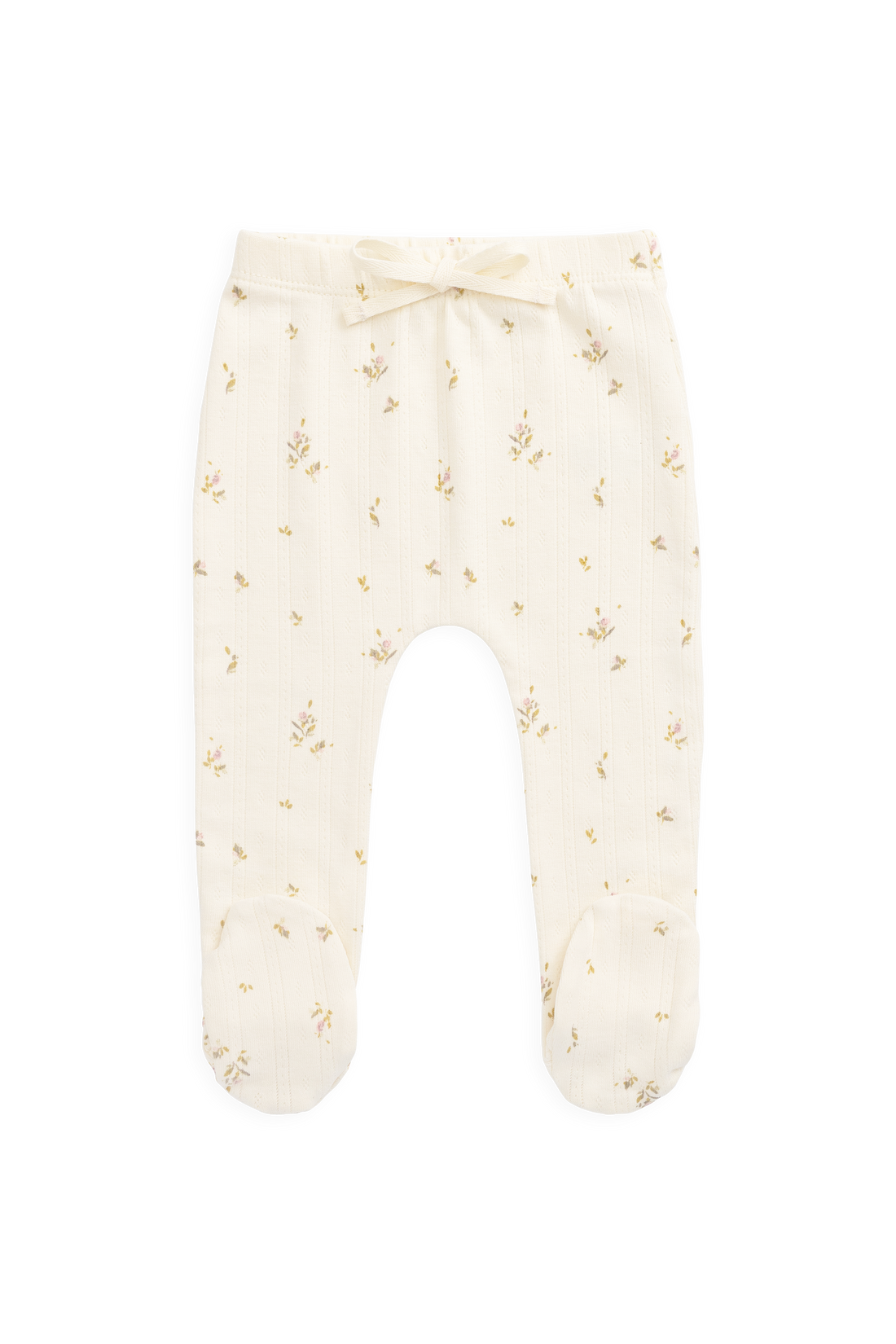 Organic Cotton Pointelle Footed Pant - Dina Antique Childrens Pant from Jamie Kay NZ