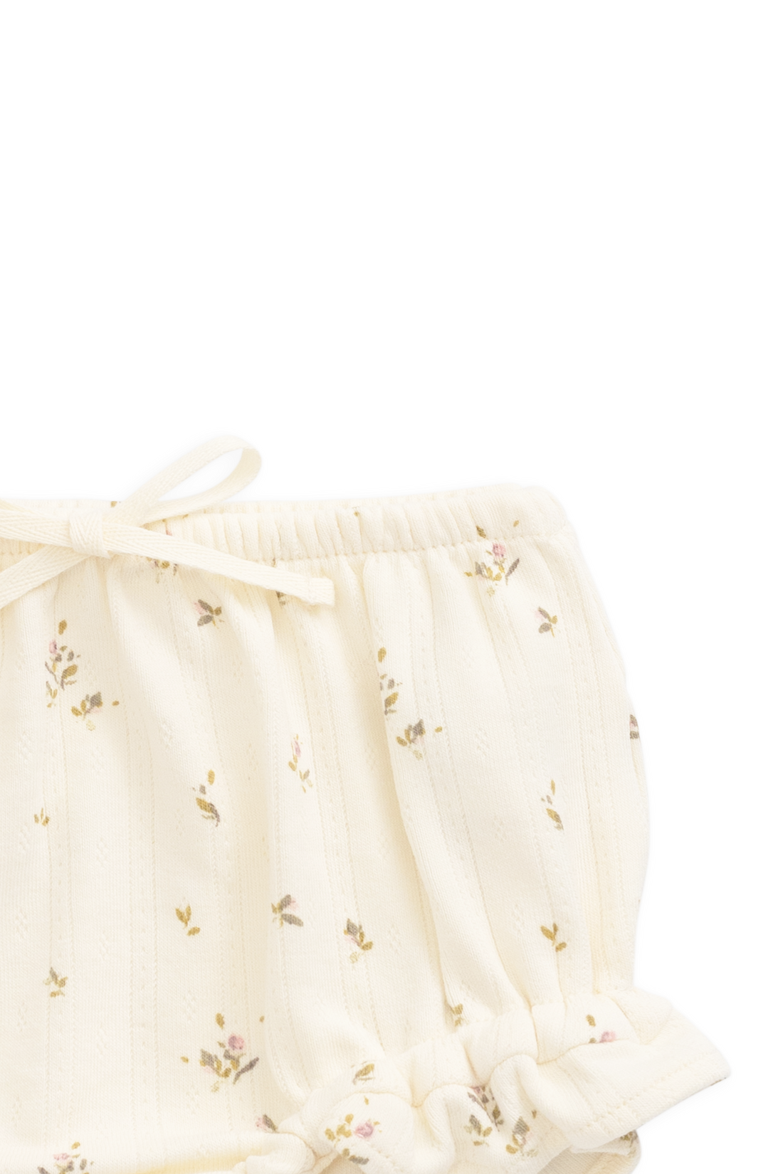 Organic Cotton Pointelle Frill Bloomer - Dina Antique Childrens Bloomer from Jamie Kay NZ