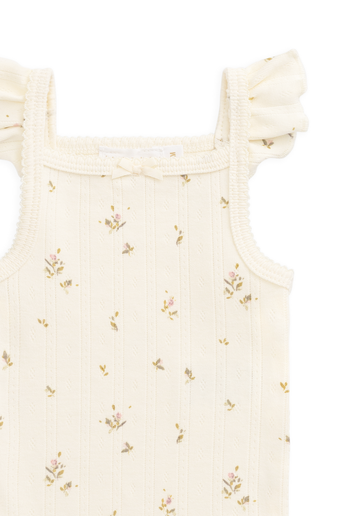 Organic Cotton Pointelle Zoella Bodysuit - Dina Antique Childrens Bodysuit from Jamie Kay NZ