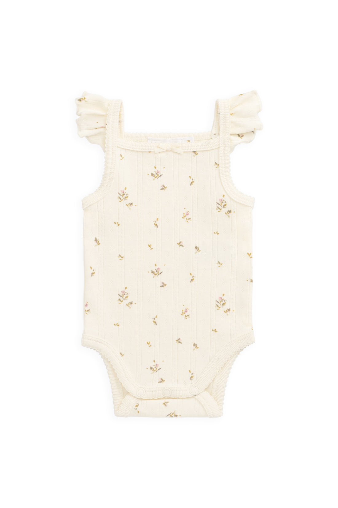 Organic Cotton Pointelle Zoella Bodysuit - Dina Antique Childrens Bodysuit from Jamie Kay NZ