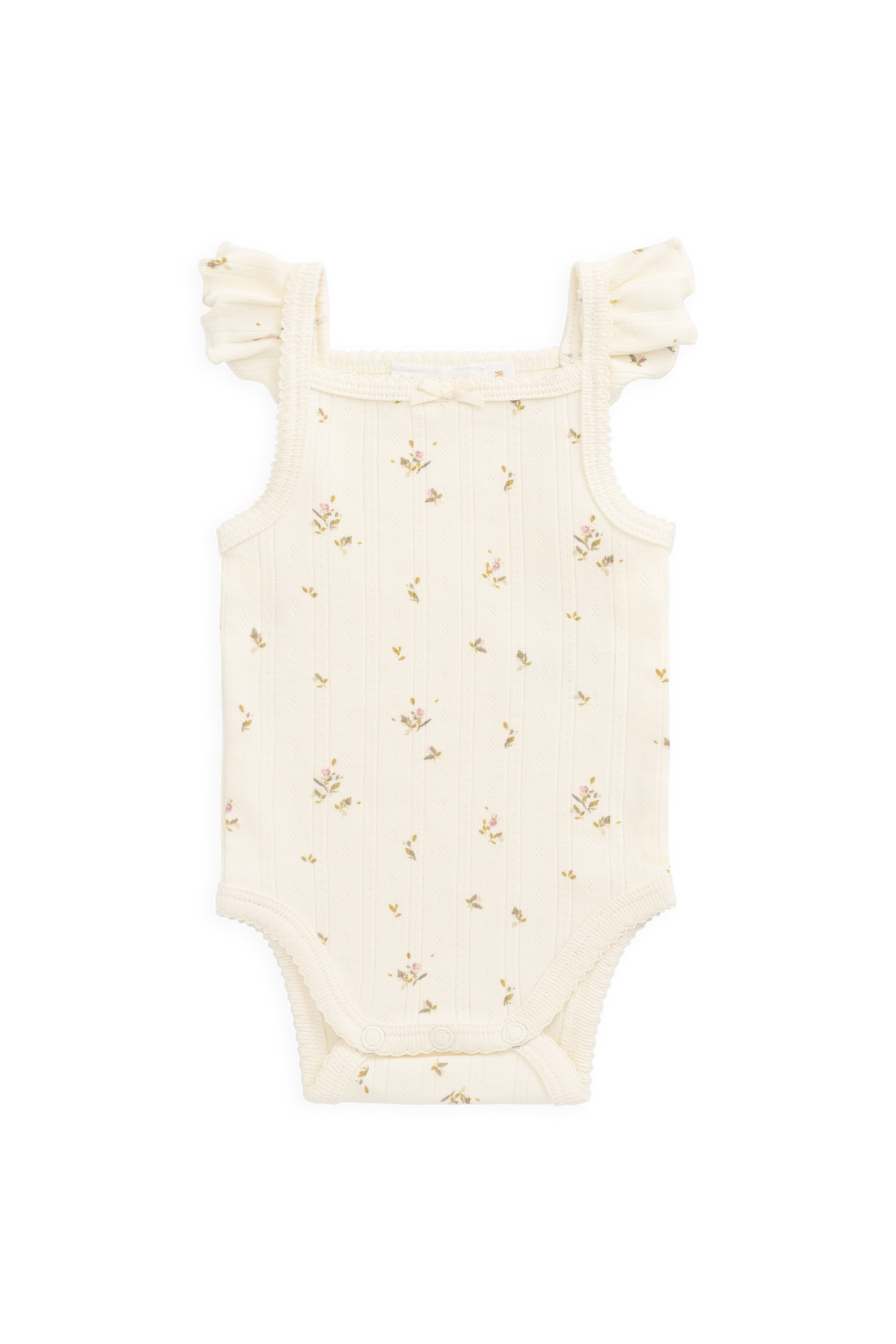 Organic Cotton Pointelle Zoella Bodysuit - Dina Antique Childrens Bodysuit from Jamie Kay NZ