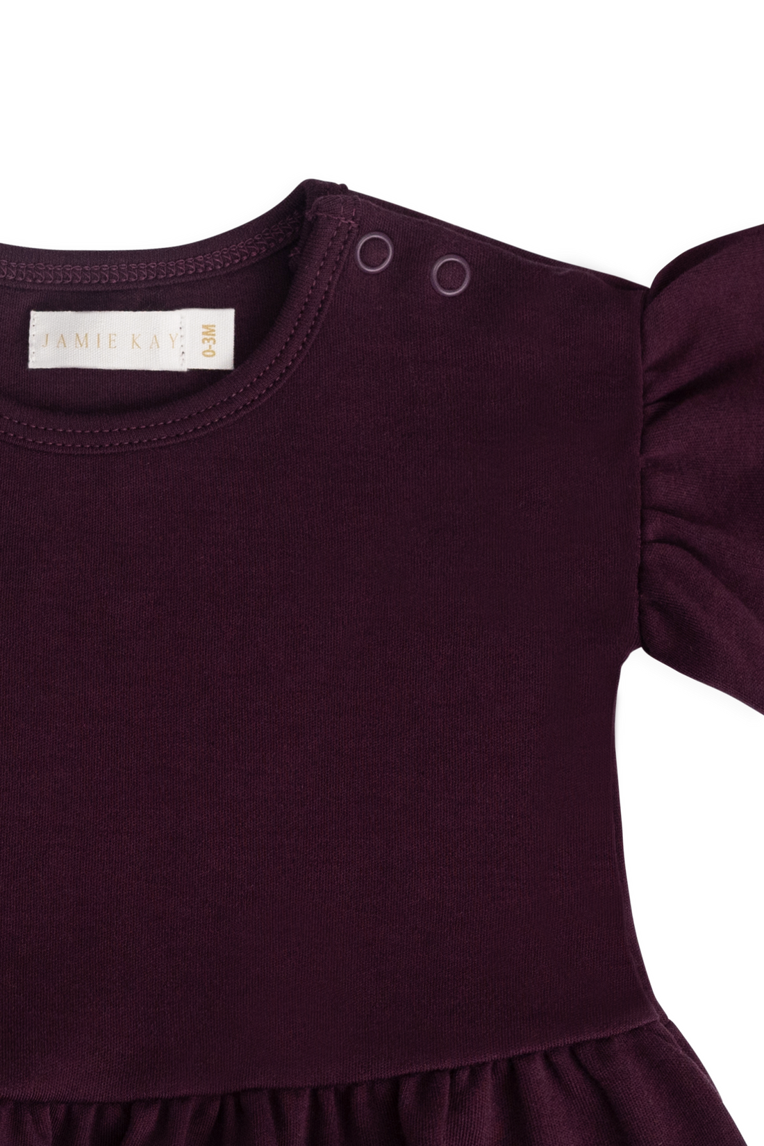 Pima Cotton Courtney Ruffle Top - Fig Childrens Top from Jamie Kay NZ
