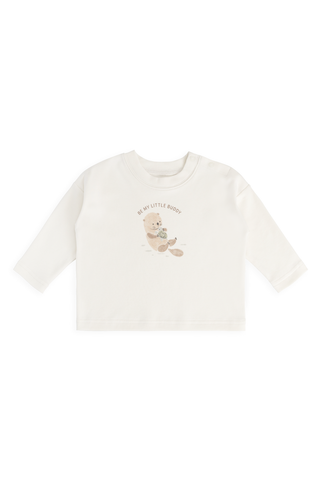 Pima Cotton Edward Long Sleeve Top - Otter Buddy Cloud Childrens Top from Jamie Kay NZ