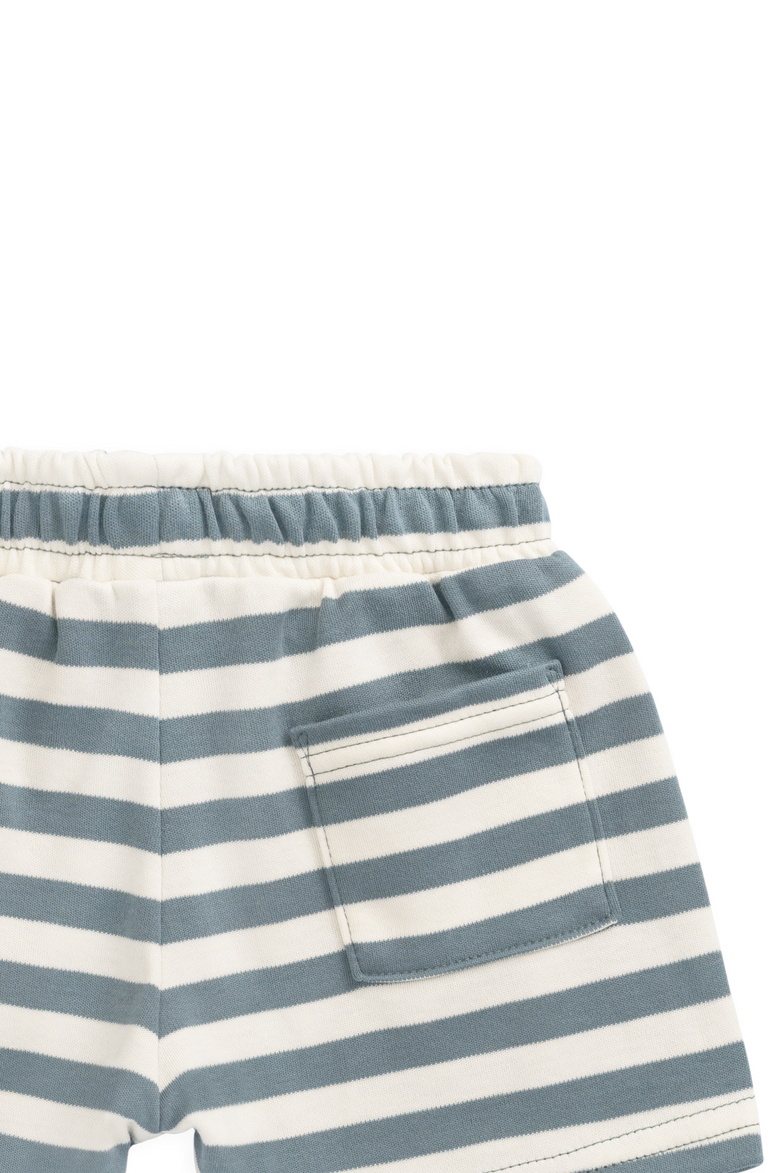 Pima Cotton Edward Short - Essential Stripe Cloud/Honolulu Childrens Shorts from Jamie Kay NZ