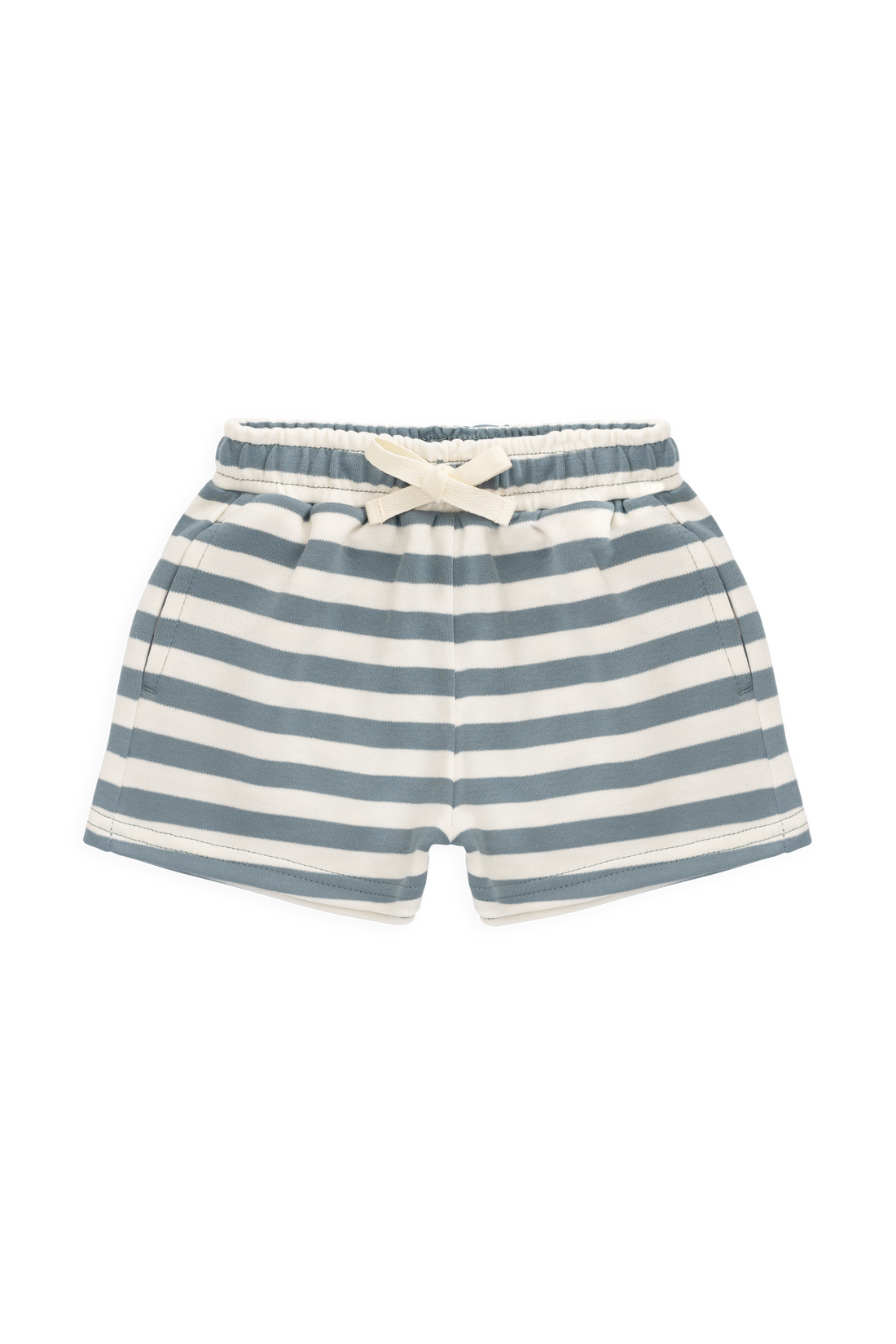 Pima Cotton Edward Short - Essential Stripe Cloud/Honolulu Childrens Shorts from Jamie Kay NZ