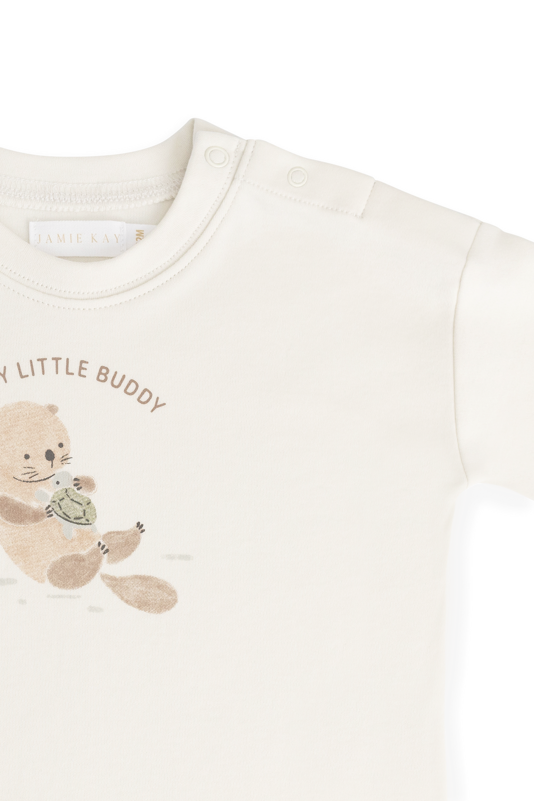 Pima Cotton Edward Tee - Otter Buddy Cloud Childrens Top from Jamie Kay NZ