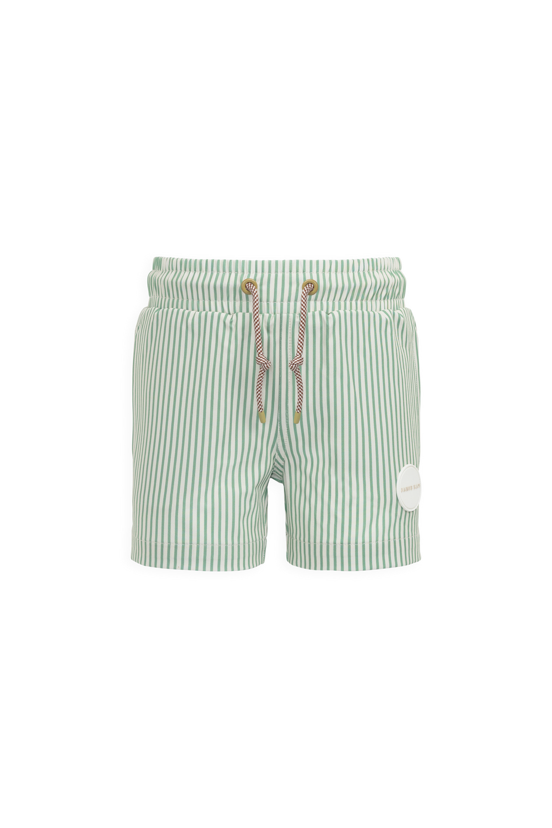 Wyatt Board Short - Snow Pea Stripe Childrens Swimwear from Jamie Kay NZ