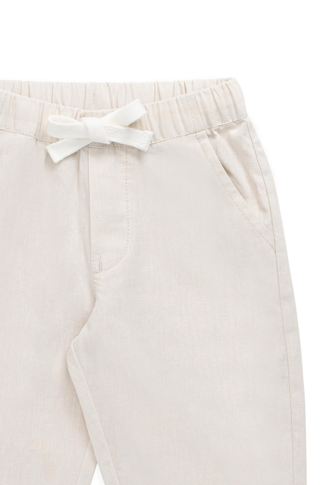 Ali Linen/Cotton Pant - Natural Childrens Pant from Jamie Kay NZ