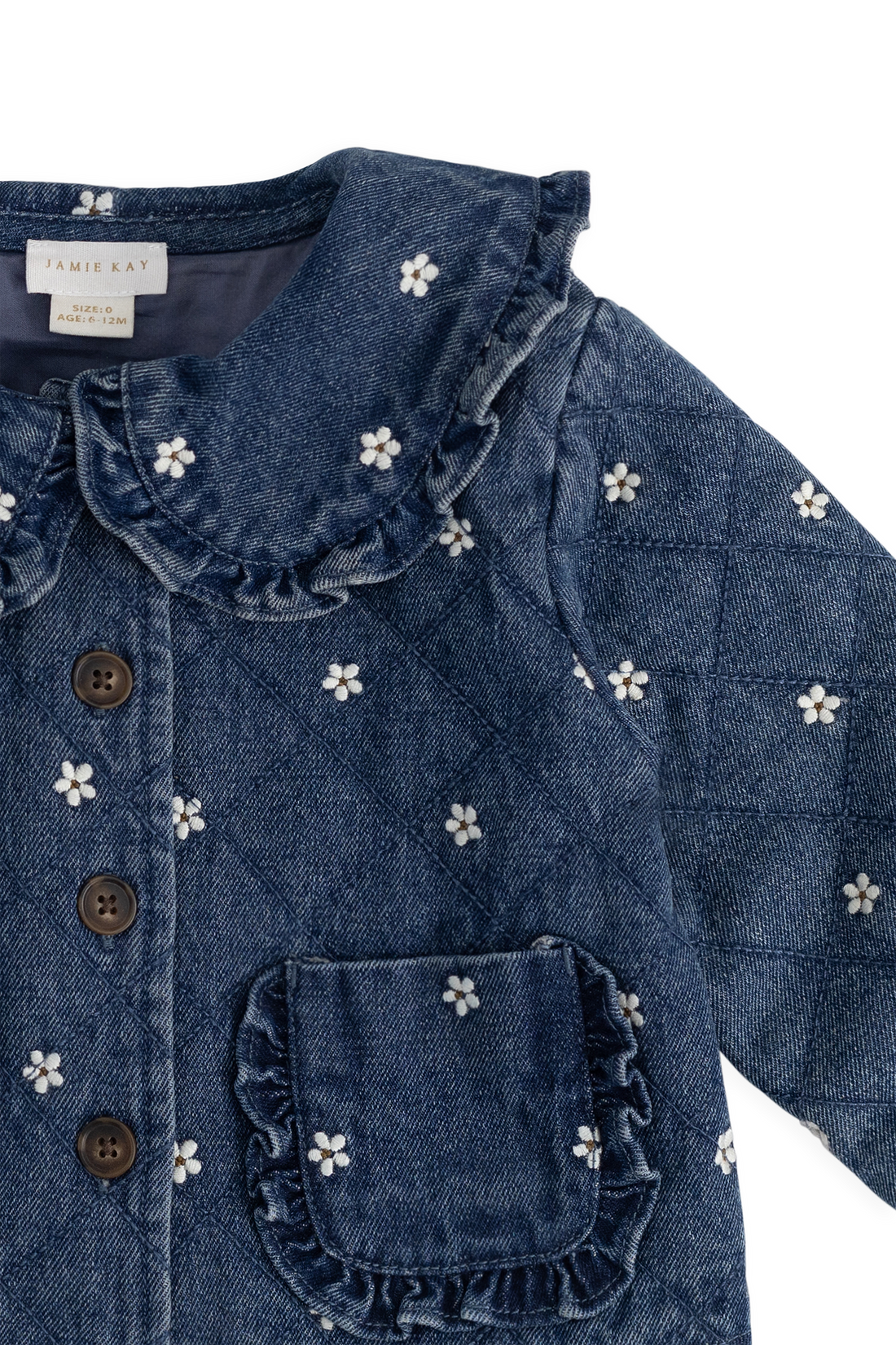 Amandine Jacket - Josie Floral Denim Childrens Jacket from Jamie Kay NZ