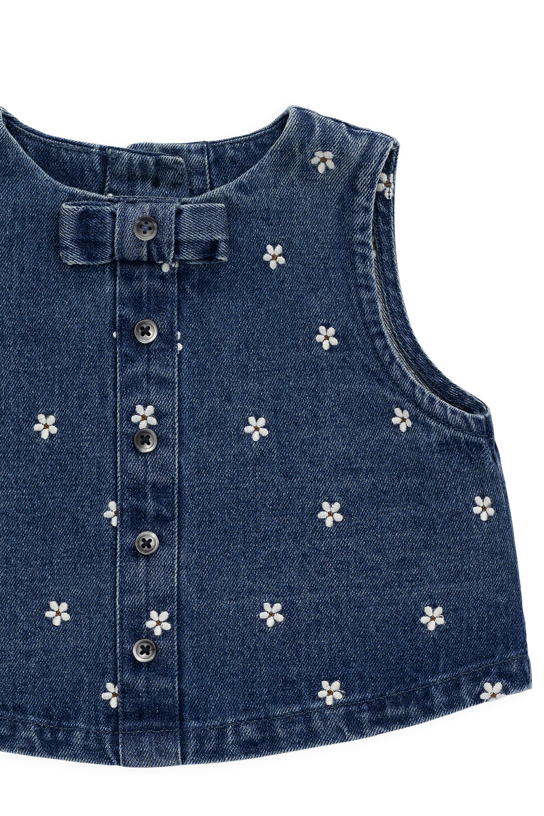 Etta Top - Josie Floral Denim Childrens Top from Jamie Kay NZ