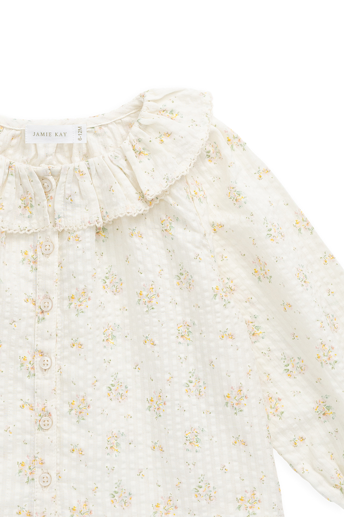 Organic Cotton Cecile Top - Justine Parchment Childrens Top from Jamie Kay NZ